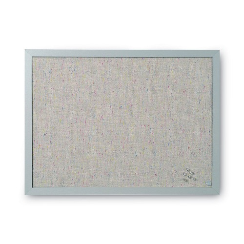 Mailroom Equipment | MasterVision FB0470608 24 in. x 18 in. Designer Fabric Bulletin Board - Gray Fabric/Gray Frame image number 0