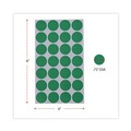 Labels | Universal UNV40115 0.75 in. Diameter Self-Adhesive Removable Color-Coding Labels - Green (28/Sheet, 36 Sheets/Pack) image number 3