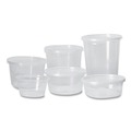 Food Trays, Containers, and Lids | Fabri-Kal 000000000009505100 4.6 in. Diameter x 1.8 in. h 8 oz Microwavable Plastic Deli Containers - Clear (500/Carton) image number 4