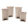 Trash & Waste Bins | Rubbermaid Commercial 1883552 Streamline 24-Gallon Resin Front Step Style Step-On Container - Beige image number 6