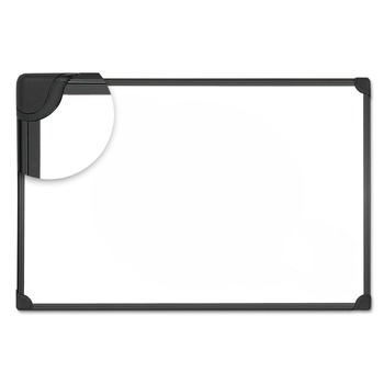 Universal UNV43026 48 in. x 36 in. Design Series Magnetic Steel Dry Erase Board - White, Black Frame