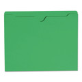 File Folders | Smead 75503 Straight Tab Letter Size Colored File Jackets with Reinforced Double-Ply Tab - Green (100/Box) image number 2