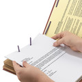 File Folders | Smead 26865 8 SafeSHIELD Fasteners 3 in. Expansion 3 Dividers Letter Size End Tab Pressboard Classification Folders - Red (10/Box) image number 3