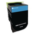 Ink & Toner | Lexmark 80C1HC0 Return Program 3,000 Page-Yield High-Yield Toner - Cyan image number 1