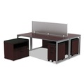 Office Carts & Stands | Alera ALEVABFMY Valencia Series 15.88 in. x 19.13 in. x 22.88 in. Mobile Box Mobile Pedestal Box File Cabinet - Mahogany image number 3
