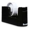 Back to School Sale! Save an additional 15%! | Scotch C-24 3 in. Core ABS Heavy Duty Weighted Desktop Tape Dispenser with One Roll of Tape - Black image number 1