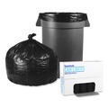 Trash Bags | Boardwalk H6639MKKR01 33 Gallon 0.5 mil 33 in. x 39 in. Perforated Roll Low-Density Waste Can Liners - Black (25 Bags/Roll, 8 Rolls/Carton) image number 2