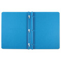 File Folders | Oxford 52501EE 3-Prong Fastener 0.5 in. Capacity 8.5 in. x 11 in. Title Panel and Border Front Report Cover - Light Blue (25/Box) image number 1