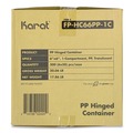 Food Trays, Containers, and Lids | Karat FP-HC66PP-1C Polypropylene Plastic Hinged Container 6 x 6 x 3.3 Clear Plastic 50/Pack 6 Packs/Carton image number 7