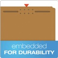 File Folders | Pendaflex FK312 1/3-Cut Tabs 2 Fasteners Legal Size Kraft Fastener Folders (50/Box) image number 2