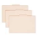 File Folders | Smead 18700 2 in. Expansion 1 Divider 4 Fasteners Legal Size Four-Section Top Tab Classification Folders - Manila (10/Box) image number 0