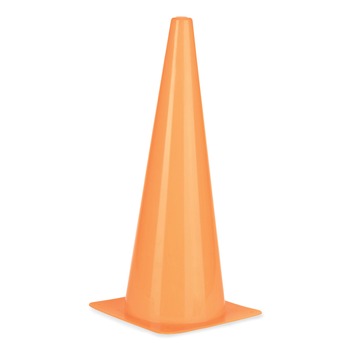 Champion Sports TC18 8 in. x 8 in. Base 18 in. Tall High-Visibility Plastic Cones - Florescent Orange