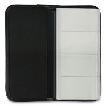 Universal UNV26850 4.75 in. x 10.13 in. Holds 160 3.5 in. x 2 in. Cards Business Card Holder - Vinyl, Black