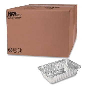 Handi-Foil 206230 5.94 in. x 8.44 in. x 1.81 in. 2.25 lbs. Capacity Aluminum Oblong Pan - Silver (500/Carton)