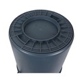 Trash & Waste Bins | Boardwalk 3485199 44-Gallon Round Plastic Waste Receptacle - Gray image number 2