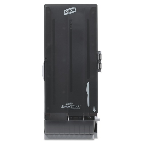  | Dixie SSKD120 SmartStock 10 in. x 8.75 in. x 24.75 in. Utensil Knife Dispenser - Translucent Gray (120/Carton) image number 0