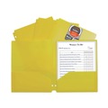 File Folders | C-Line 33936 11 in. x 8.5 in. 3-Hole Punch Two-Pocket Heavyweight Poly Portfolio Folder - Yellow (25/Box) image number 2