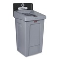 Trash & Waste Bins | Rubbermaid Commercial 2171554 Slim Jim 33 gal 1-Stream Landfill Resin Recycling Station - Gray image number 0