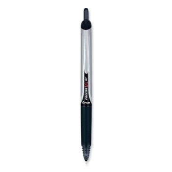 Pilot PIL84067 Extra-Fine 0.5 mm Black Ink Retractable Precise V5RT Roller Ball Pen - Black Barrel (30/Pack)