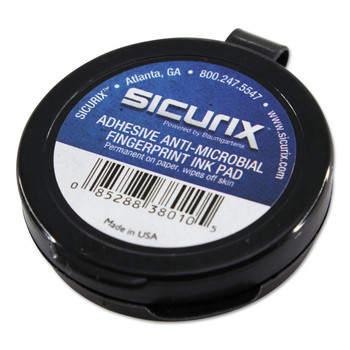  | SICURIX BAU38010 1.5 in. Diameter Fingerprint Ink Pad - Black