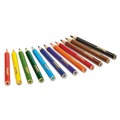 Pencils | Crayola 684112 3.3 mm 2B Short-Length Colored Pencil Set - Assorted Lead and Barrel Colors (12/Set) image number 6