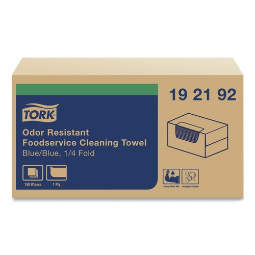 Cleaning Cloths | Tork 192192 13 in. x 24 in. Foodservice Cloth - Blue (150/Carton) image number 0