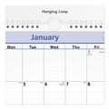 Bulletin Boards | AT-A-GLANCE PM52-28 12 in. x 17 in. 12-Month (Jan-Dec 2026) QuickNotes Wall Calendar - White/Blue/Yellow Sheets image number 1