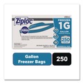  | Ziploc 364937 1 gal. 2.7 mil. 10.56 in. x 10.75 in. Zipper Freezer Bags - Clear (250/Carton) image number 1