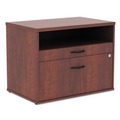 Office Filing Cabinets & Shelves | Alera ALELS583020MC Open Office Desk Series 29.5 in. x19.13 in. x 22.88 in. 2-Drawer 1 Shelf Pencil/File Legal/Letter Low File Cabinet Credenza - Cherry image number 1