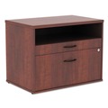 Office Filing Cabinets & Shelves | Alera ALELS583020MC Open Office Desk Series 29.5 x 19.13 x 22.88 Legal/Letter Low File 2-Drawer Cabinet Credenza - Cherry image number 1