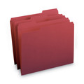 File Folders | Smead 13084 1/3-Cut Tabs Assorted Letter Size 0.75 in. Expansion Reinforced Top Tab Colored File Folders - Maroon (100/Box) image number 0