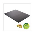 Office Chair Mats | Deflecto CM14242BLK 45 x 53 SuperMat Frequent Use Rectangular Chair Mat for Medium Pile Carpet - Black image number 4