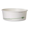 Food Trays, Containers, and Lids | Eco-Products EP-BSC32S-GS 7.28 in. Diameter x 2.48 in. GreenStripe Paper Food Containers - White (300/Carton) image number 2