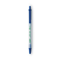Pens | BIC CSEM11-BE Ecolutions Clic Stic Medium 1 mm Retractable Ballpoint Pen - Blue Ink/Translucent Frost/Blue Barrel (1-Dozen) image number 2