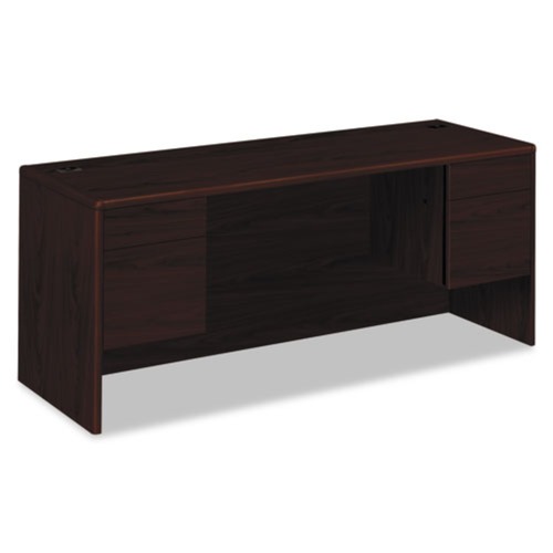 Office Desks & Workstations | HON H10743.NN 10700 Series 72 in. x 24 in. x 29.5 in. 3/4 Height Pedestals Kneespace Credenza - Mahogany image number 0