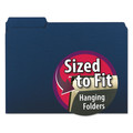 File Folders | Smead 10279 1/3-Cut Tabs Assorted Letter Size 0.75 in. Expansion Interior File Folders - Navy Blue (100/Box) image number 2