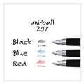 Pens | uni-ball 61255 Signo 207 0.5 mm Retractable Gel Pen - Black Ink/Smoke/Black Barrel/Fine (1-Dozen) image number 8