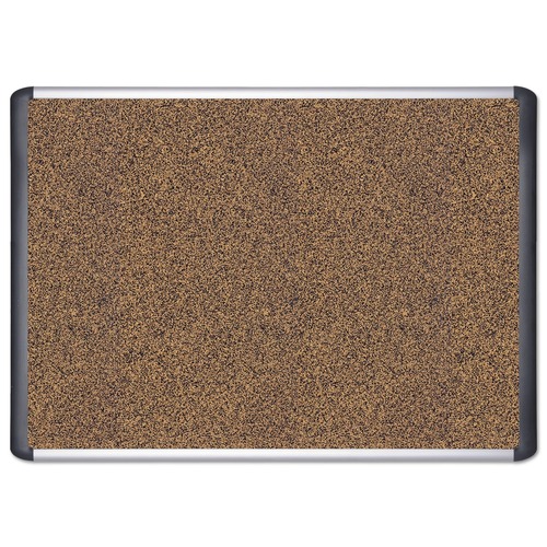 Bulletin Boards | MasterVision MVI030501 36 in. x 24 in. Tech Cork Board - Tan Surface/Silver/Black Aluminum Frame image number 0