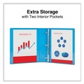 Binders | Universal UNV20723 11 in. x 8.5 in. 1.5 in. Capacity 3 Rings Slant D-Ring View Binder - Light Blue image number 8