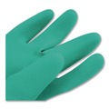 Cleaning Gloves | San Jamar 19NUM 21 in. Long Nitrile Dishwashing Gloves - Medium/Green (1-Pair) image number 3