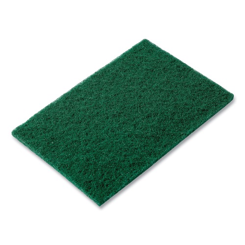 Sponges & Scrubbers | AmerCareRoyal S960 6 x 9 Medium-Duty Scouring Pad - Green (60/Carton) image number 0