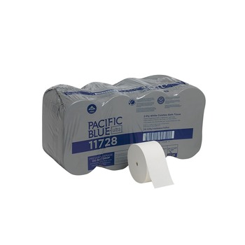 Georgia Pacific Professional 11728 Pacific Blue Ultra Coreless Septic Safe 2 Ply Toilet Paper - White (24/Carton)