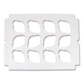Food Trays, Containers, and Lids | SCT 10016 9.88 in. x 13.88 in. x 0.88 in. 12-Compartments Paper Cupcake Holder Inserts - White/Brown (200/Bundle) image number 2