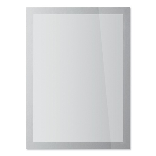 Mailroom Equipment | Durable 400023 8.5 in. x 11 in. DURAFRAME SUN Sign Holder - Silver Frame (2/Pack) image number 0