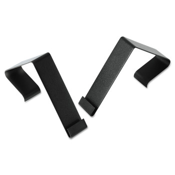 STORAGE AND ORGANIZATION | Quartet MCH10 Cubicle Partition Hangers for 1.5 in. to 2.5 in. Thick Partition Walls - Black (2/Set)