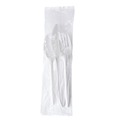 Cutlery | Boardwalk BWK3KITWHPS 3-Piece Mediumweight Fork/Knife/Teaspoon Cutlery Kit - White (250/Carton) image number 1