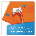 File Folders | Pendaflex 04153 1/5 ORA 1/5-Cut Tabs Colored Reinforced Hanging Legal Folders - Orange (25/Box) image number 1