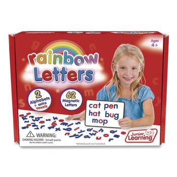 Junior Learning Inc JL196 1.6 in. Tall Rainbow Lowercase Letters - Blue Consonants/Red Vowels
