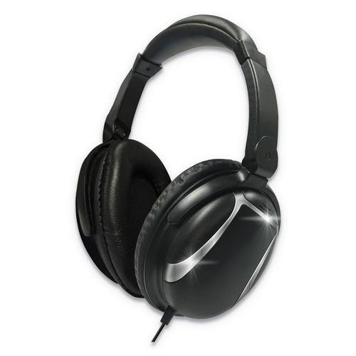 Electronic Adapters & Chargers | Maxell 199840 4 ft. Cord Bass 13 Headphone with Mic - Black image number 0