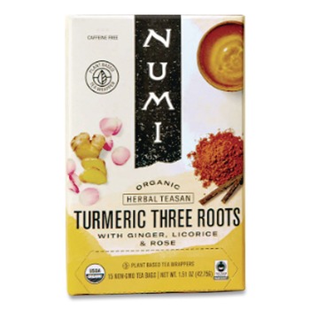 PRODUCTS | Numi 10550 1.42 oz Bag Turmeric Tea - Three Roots (12/Box)